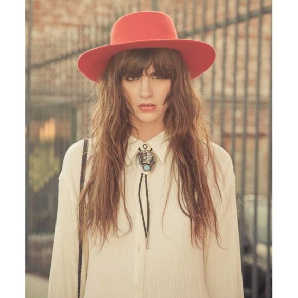 Vintage Bolo Tie Leather Silver Boho Western Cowgirl Bohemian Necklace Accessory - Picture 7 of 10